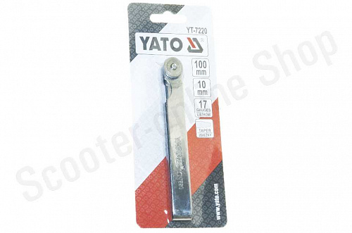 Щупы измерительные Yato 100мм 0.02-1мм 17 предм. / yt72520