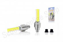 Колпачок на ниппель  светящийся, пара  (желтые)  "Fireflys"  #DEN-005