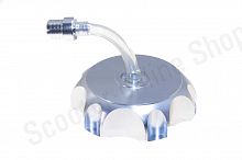 Крышка бензобака  питбайк серебро +клапан  "Jpx"