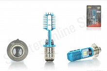 Лампа фары диодная  P15D-25-1 12V 35/35W  1 ус, 8 кристалов  "LIPAI"