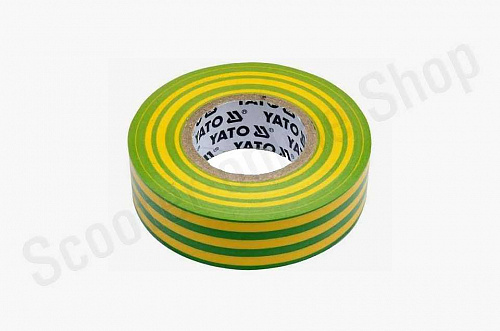 Изолента ПВХ 19ммХ20м желто-зеленая Yato / yt81655 фото фотография изображение картинка