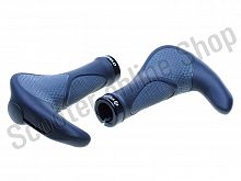Грипсы VELO, с резиновыми рогами, гель, 148мм, с фиксирующим кольцом