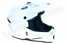 Шлем кроссовый Ataki MX801 Solid белый глянцевый    S