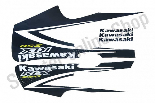 Наклейки Kawasaki KLX250 комплект фото фотография изображение картинка