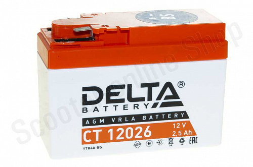 Аккумулятор Delta CT12026  Dio Tact 12В 2,5Ач 115x50x86 фото фотография изображение картинка