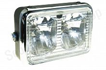 Фара мото прямоугольная (2 лампы галоген) HY-193
