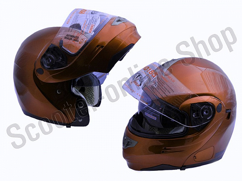 Шлем (модуляр) HD185 Solid красный глянцевый   M Шлем модуляр купить недорого для квадроцикла для снегохода  фото фотография 