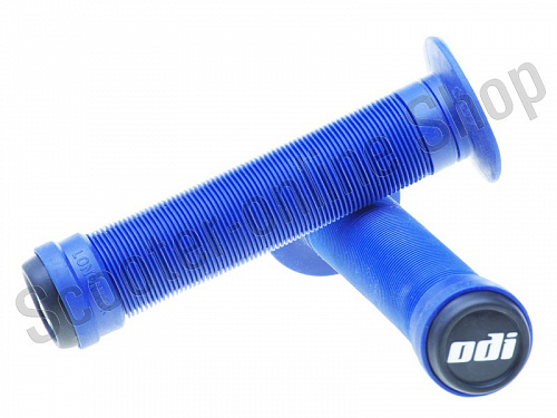 Грипсы LONGNECK с пластиковыми грипстопами Ярко-синие 143 мм. ODI фото фотография изображение картинка
