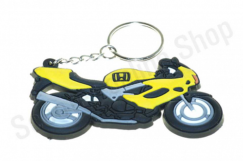 Брелок резиновый   байк   "HND"   (желтый)   (#YSK138) фото фотография изображение картинка