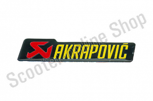 Наклейка 3d AKRAPOVIC 10x2,6 фото фотография изображение картинка