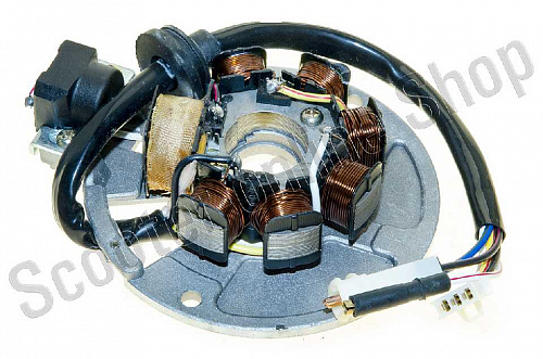 Статор генератора Yamaha Jog 3KJ 2 разъема 6 контактов фото фотография изображение картинка