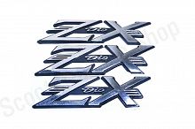 Шильда Honda ZX под металл серебро 2032B silver 140х40 3шт 