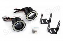 Противотуман.фары FOG LIGHT 64мм 20W(с ангельск.глаз,линза)