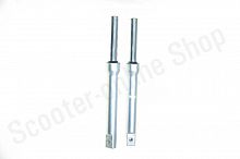 Амортизаторы передние Dio AF18/27  барабанный тормоз, серебристые, гидравл.