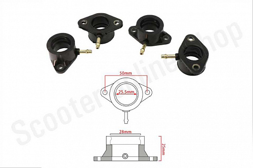 Патрубок карбюратора Kawasaki Z400 Z500 Z550 KZ550 80-83 GPZ550 комплект фото фотография изображение картинка