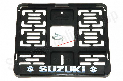 Рамка номера мото нового образца надпись "Suzuki"  фото фотография изображение картинка