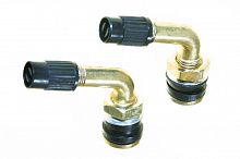 Вентиль бескамерной покрышки с загибом металл  2шт