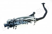 Глушитель   152QMI 157QMJ    +колено под 12   накладка хром   