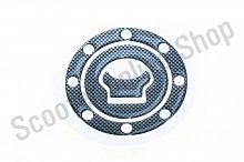 Наклейка на крышку бензобака мото "карбон" #5