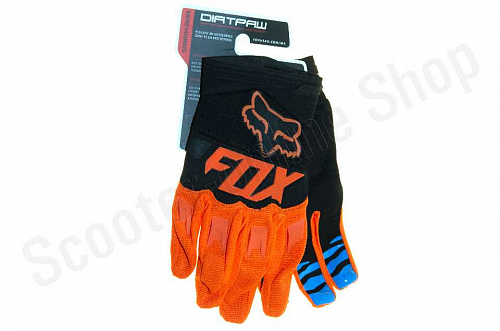 Мотоперчатки перчатки мото Перчатки Fox Dirtpaw race glove Black/Orange L фото фотография 
