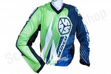 Футболка кроссовая  Scoyco черно-зеленый XXL 