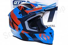 Шлем кроссовый GTX 633 (M) #2 BLUE/ORANGE BLACK
