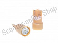 Лампа T10 1 LED желтый комплект 