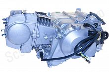 Двигатель в сборе 125сс  полуавтомат все передачи вверх нижний эл. стартер