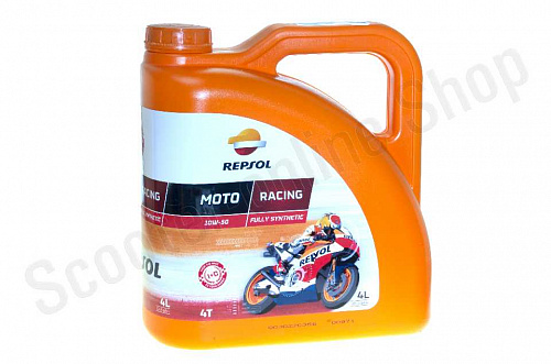 REPSOL MOTO RACING 4T 10W50 4 л Масло для мототехники фото фотография изображение картинка