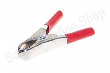 Зажим ""крокодил""  75 мм (красный) 