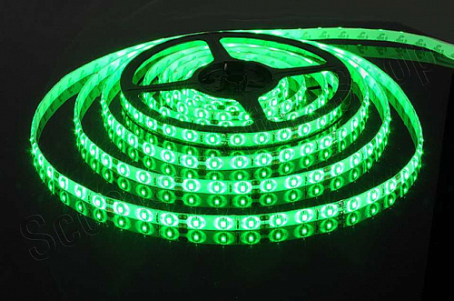 Светодиодная лента 60 LED5050, 12В, 5м, IP20, зеленый фото фотография изображение картинка