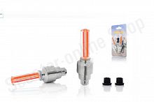 Колпачок на ниппель  светящийся, пара  (красные)  "Fireflys"  #DEN-005