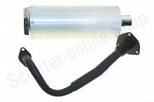 Глушитель 4Т 139QMB В08 Thunder Flash (банка, патрубок)