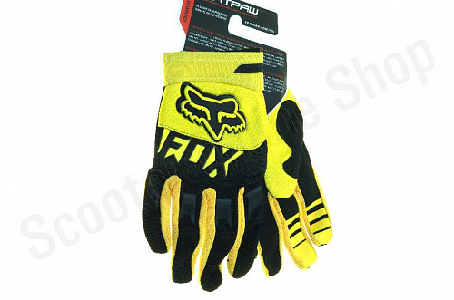 Мотоперчатки перчатки мото Перчатки Fox Dirtpaw race glove Yellow/Black XXL фото фотография 