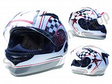 Шлем (интеграл) MI 162 Top-liner White (с солнцезащ. стеклом) (Размер M) MICHIRU