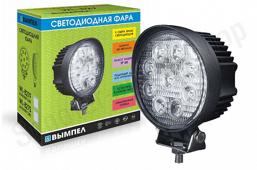 Светодиодная фара WL-827F (ближний свет, мет. корп.9 диодов) фото фотография изображение картинка