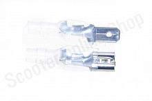 Клеммы ножевые с изоляцией (пара)  плоские, 6.3mm  "LIPAI"