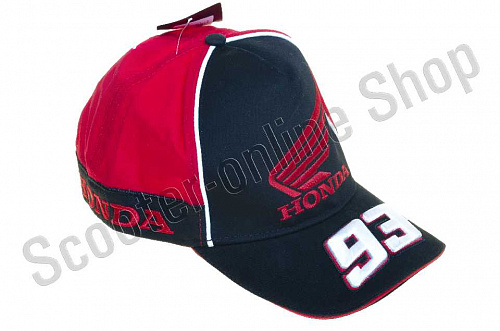 Кепка бейсболка Бейсболка 93 Honda красно-черная фото фотография 
