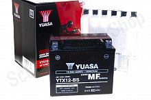 Аккумулятор Yuasa YTX12-BS 12В 10Ач 180CCA 150x87x130 мм Прямая (+-)