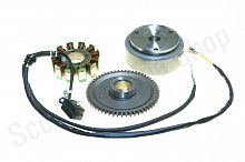 Генератор в сборе + шестерня обг. муфты  57T 166FMM  CB250 12 кат. 160W 