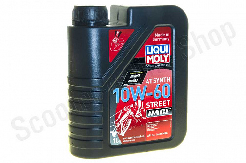 1525 Масло моторное LiquiMoly Racing Synth 4T 10W-60 SL;MA-2 синтетическое 1л фото фотография изображение картинка