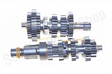 Коробка передач в сборе 163FML, 166FMM, 169FMM  TTR250Rb  L1-147мм L2-183мм