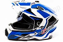 Шлем мотард HIZER J6802 (L) #6 white/blue (2 визора)