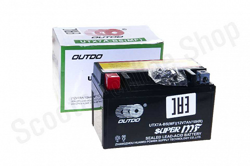 Аккумулятор 12V 7Ah YTX7A-BS OUTDO фото фотография изображение картинка