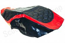 Чехол сиденья Alpha черный с красный вставками F6