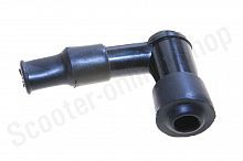 Колпак свечи  90*, Г- образный, черный, с юбкой   "ZUNA"