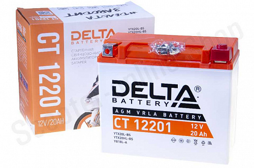 Аккумулятор 12201 YTX20L-BS, YB16LB, YB18L-A 12в 18ач  177х88х154 Delta AGM 												 фото фотография изображение картинка