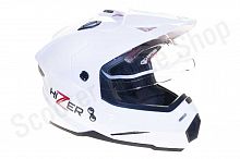 Шлем мото мотард HIZER J6802 (XL) #2 white (2 визора)
