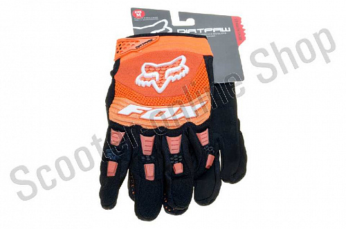 Мотоперчатки перчатки мото Перчатки FOX  DIRTPAW  mod:028, оранжево-черные фото фотография 