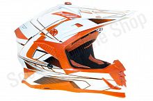 Шлем (кроссовый) ATAKI SC-16 Rift оранжевый/белый глянцевый    XS